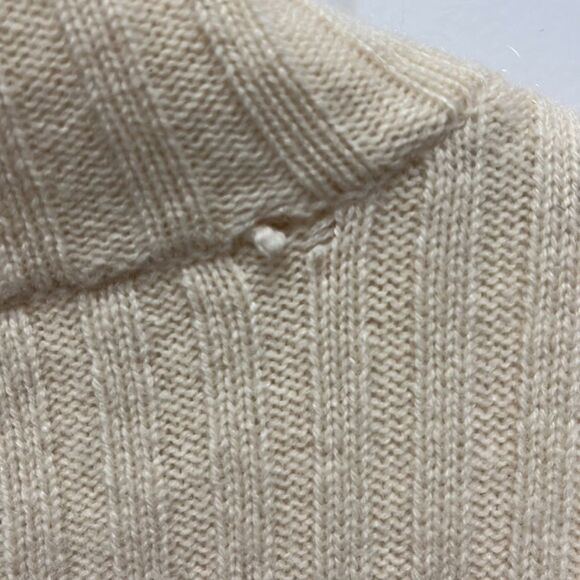 Autumn Cashmere Ivory Turtleneck Long Ribbed Cardigan - Picture 5 of 8